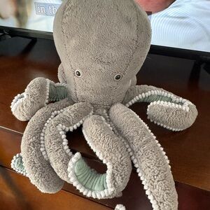 Gray Plush Octopus Toy